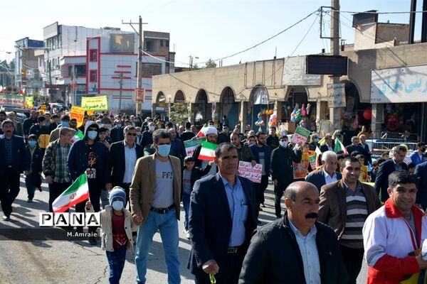 راهپیمایی یوم الله ۲۲ بهمن ماه در پلدختر