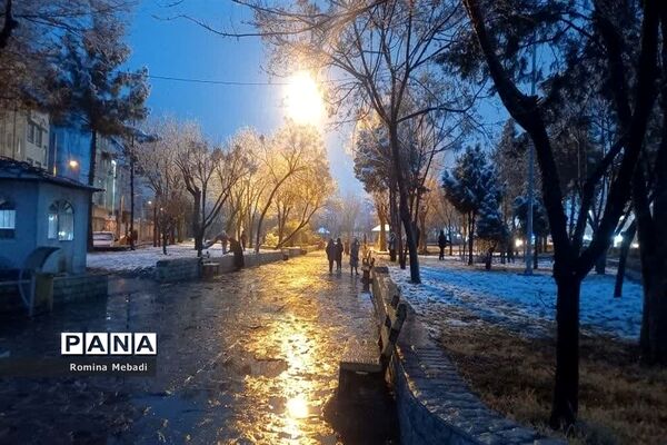 غروب زیبای روزبرفی درشهرستان اسلامشهر