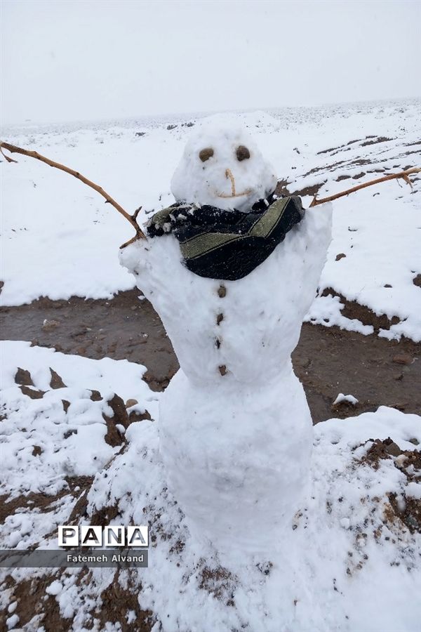 بارش برف در قم