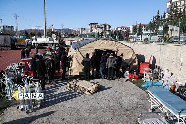 برپایی بیمارستان سیار ارتش جمهوری اسلامی ایران در جنوب ترکیه