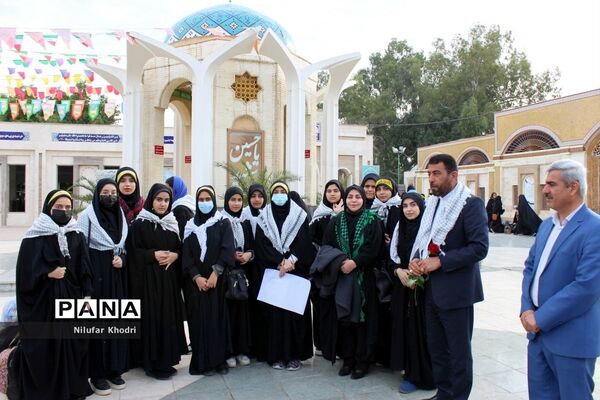 اعزام دانش‌آموزان دختر شهرستان بوشهر به مناطق عملیاتی جنوب