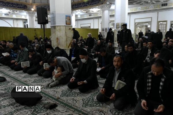 آیین عزاداری شهادت امام موسی الکاظم (ع) در حرم مطهر فرزند ایشان