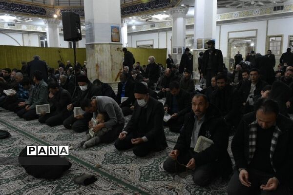 آیین عزاداری شهادت امام موسی الکاظم (ع) در حرم مطهر فرزند ایشان