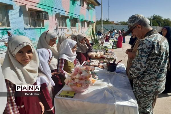 برگزاری بازارچه دانش‌آموزی در دبستان شهید قرنی پدافند هوایی بهبهان