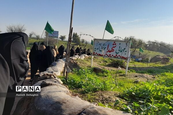 بازدید زائران راهیان نور از اماکن عملیات دفاع مقدس در خوزستان