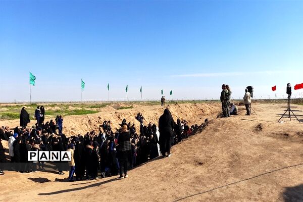 بازدید زائران راهیان نور از اماکن عملیات دفاع مقدس در خوزستان