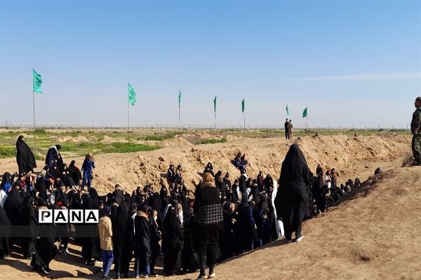 بازدید زائران راهیان نور از اماکن عملیات دفاع مقدس در خوزستان