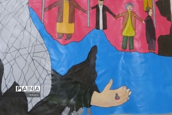 حضور فعال دانش‌آموزان دبیرستان شاهد حجاب منطقه ۱۳ در مسابقات نقاشی همگانی