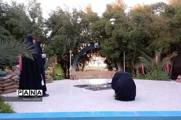 حضور دانش‌آموزان دختر رودهن در اردوگاه شهید  رستگار در اردوی راهیان نور