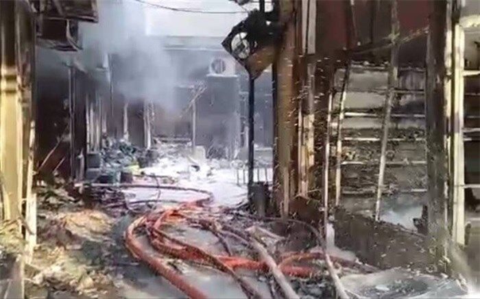 آتش‌سوزی یک پاساژ در محدوده بازار تهران