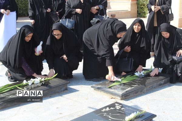 غبارروبی مزار شهدای گمنام گلوگاه در روز امور تربیتی