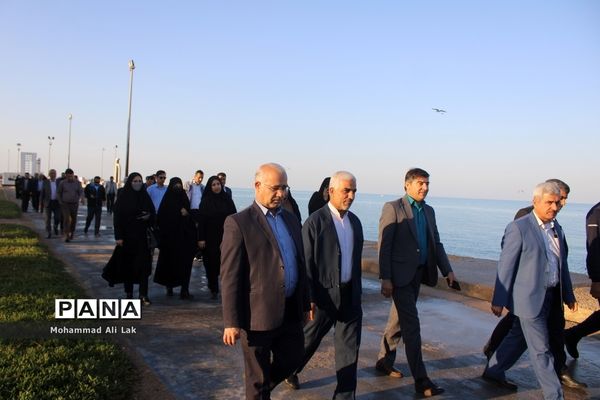 همایش پیاده‌روی کارکنان اداره‌کل آموزش و پرورش استان بوشهر