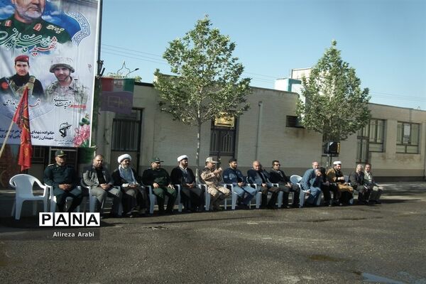 مراسم صبحگاه مشترک در اداره آموزش و پرورش، کاشمر