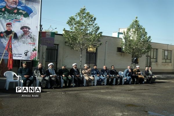 مراسم صبحگاه مشترک در اداره آموزش و پرورش، کاشمر