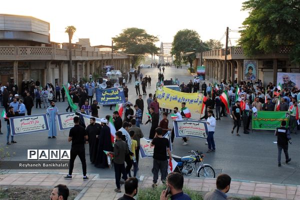 راهپیمایی مردم اهواز علیه اغتشاشات