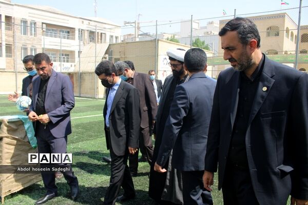 افتتاح زمین چمن دبیرستان دکتر شریعتی  بوشهر