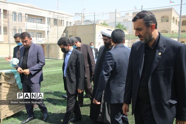 افتتاح زمین چمن دبیرستان دکتر شریعتی  بوشهر