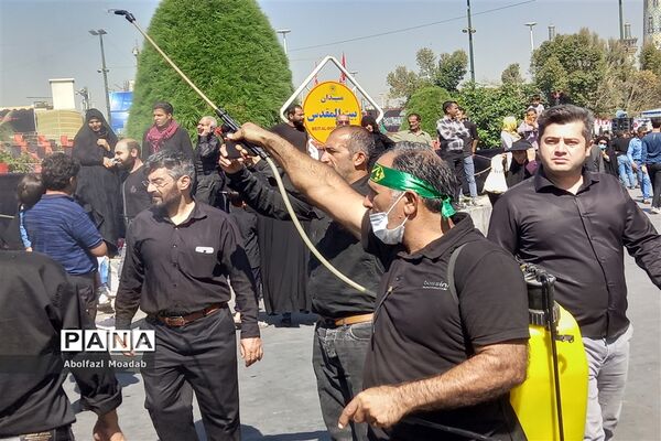 دسته‌های عزاداری مشهد در روز رحلت پیامبر اکرم(ص) و شهادت امام حسن مجتبی(ع)