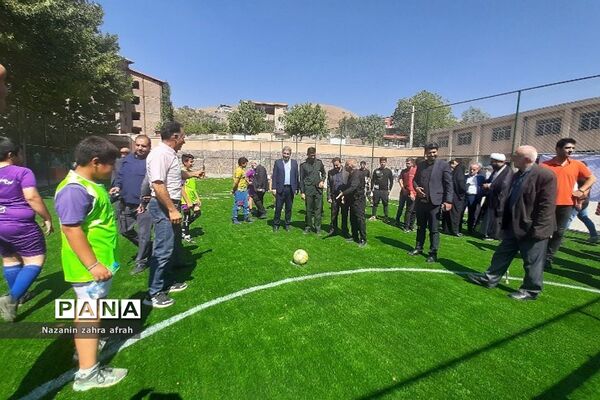افتتاحیه زمین چمن شهید‌میریعقوبی روستای سادات محله رودهن