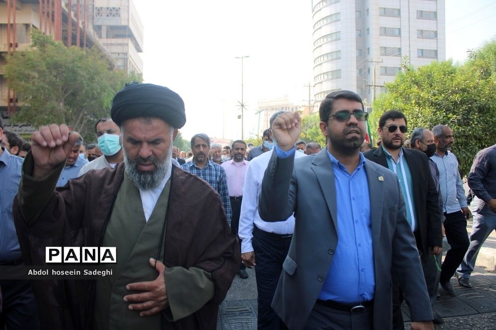 راهپیمایی مردم بوشهر و تجدید بیعت با آرمان‌های انقلاب اسلامی