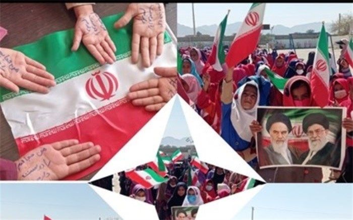 راه‌اندازی پویش‌ احترام به پرچم و حجاب از سوی دانش‌آموزان سراوانی