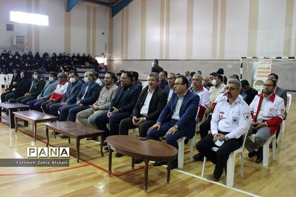 رزمایش استانی پدافند غیرعامل در مدرسه امامی سمنان