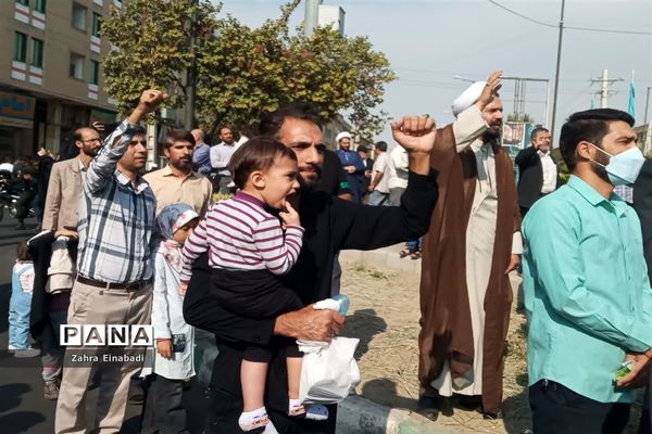 راهپیمایی مردم ملارد به مناسبت حادثه تروریستی شهدای حرم شاهچراغ (ع)