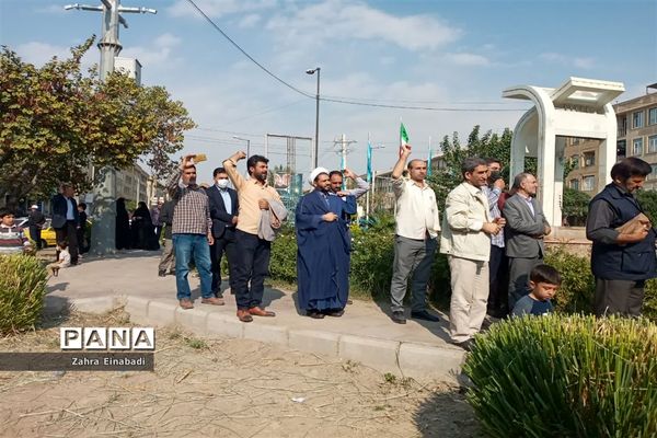 راهپیمایی مردم ملارد به مناسبت حادثه تروریستی شهدای حرم شاهچراغ (ع)