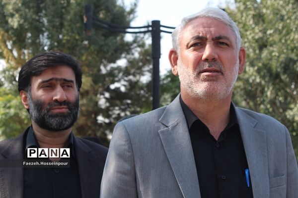 مراسم تشییع و وداع با «شهید امیر‌کمندی» در شهرستان بهارستان