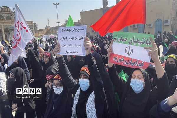 تجمع نوجوانان تمدن‌ساز اهوازی در ٨ آبان سالروز شهادت حسین فهمیده