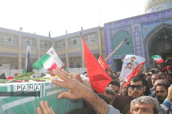 تشییع پیکر پاک دو شهید حادثه تروریستی شاهچراغ در بهبهان