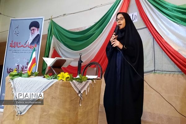 آیین نواختن زنگ استکبار ستیزی در دبیرستان حدیث کسا شهرری