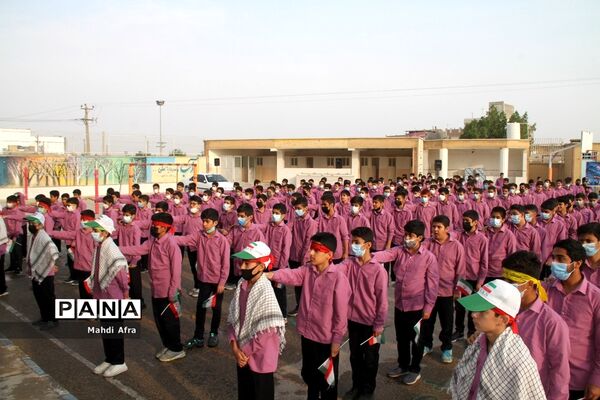 نواخته شدن زنگ استکبار ستیزی در مدارس شهرستان بهبهان