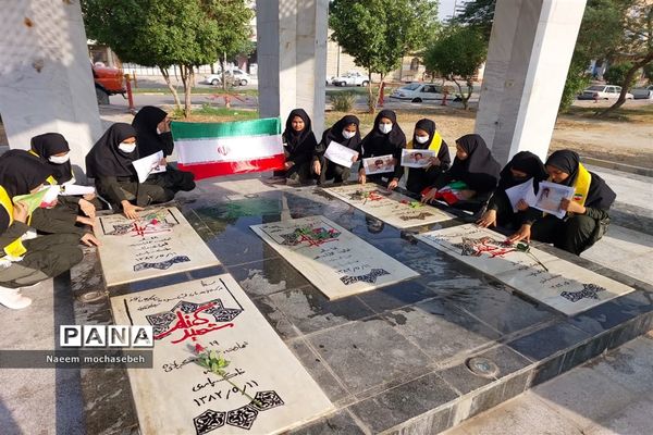 غبارروبی مزار شهدا در شادگان