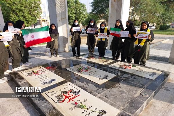 غبارروبی مزار شهدا در شادگان