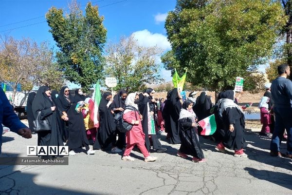 حضور پرشور مردم شهرستان بن در راهپیمایی 13آبان