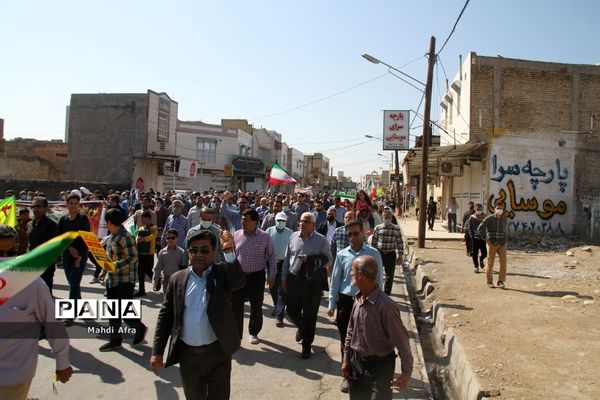 راهپیمایی یوم الله 13 آبان در بهبهان