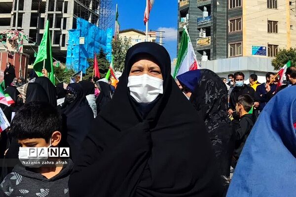 راهپیمایی ۱۳ آبان، با شعار «حماسه ایستادگی، مقاومت و استکبارستیزی» در رودهن