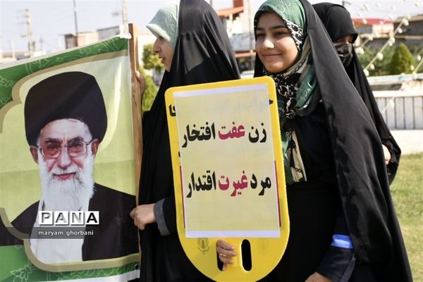 راهپیمایی روز دانش‌آموز در بهنمیر