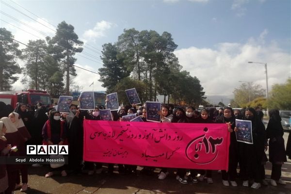 راهپیمایی یوم‌الله 13 آبان در شهرستان پاسارگاد