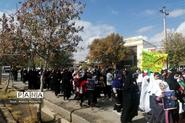 راهپیمایی یوم‌الله 13 آبان در شهرستان پاسارگاد