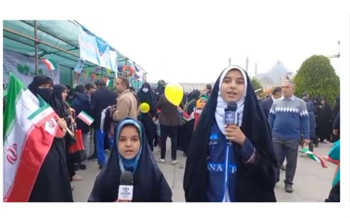حضور پرشکوه دانش آموزان اصفهانی در راهپیمایی 13آبان /فیلم
