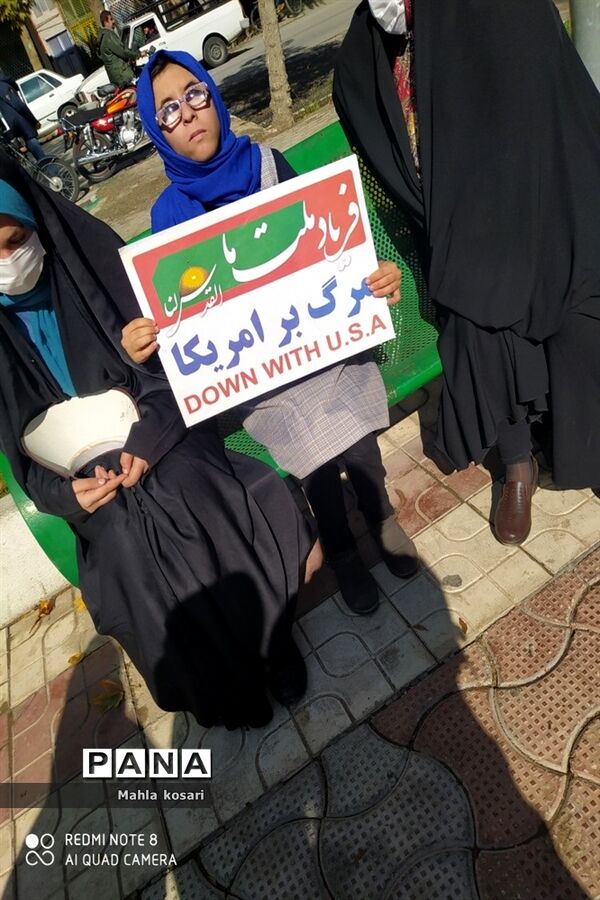 حضور پرشور دانش‌آموزان شهرستان اقلید در راهپیمایی روز عزت آفرینی