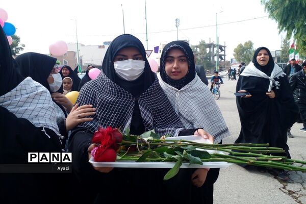 راهپیمایی ‌13 آبان در شهرستان کوشک