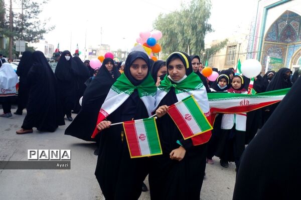 راهپیمایی ‌13 آبان در شهرستان کوشک