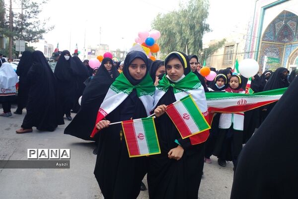 راهپیمایی ‌13 آبان در شهرستان کوشک