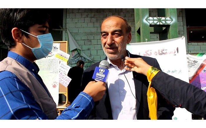 حضور دانش آموزان در راهپیمایی 13 آبان، پرونده باطل خیالات دشمن را بست / فیلم