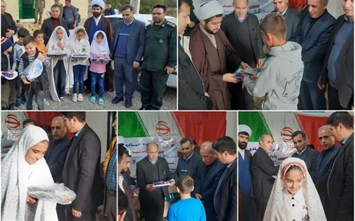 اهدای بسته‌های آموزشی رایگان به دانش‌آموزان روستای بودجه سفلی شهرستان مرزی اصلاندوز