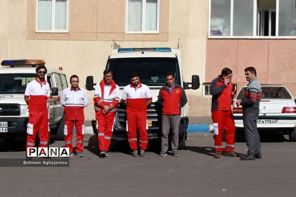 مانور زلزله، تخلیه و اسکان اضطراری در زنجان