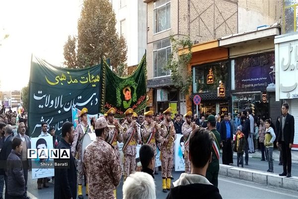 تشییع باشکوه شهید بسیجی مدافع امنیت حسن براتی در کاشمر